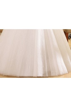 Lace and Tulle Off-the-Shoulder Ball Gown Dress with Beading