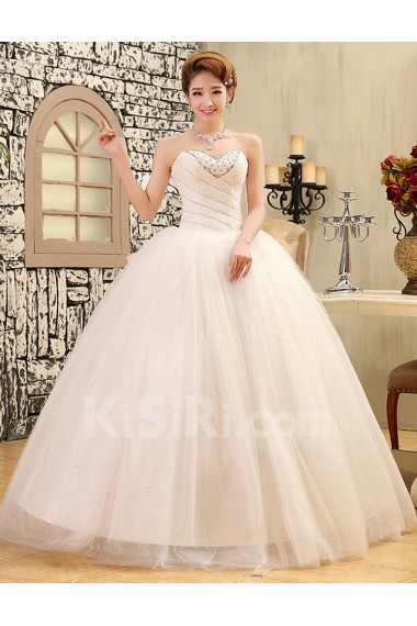 Lace and Tulle Sweetheart Ball Gown Dress with Beading