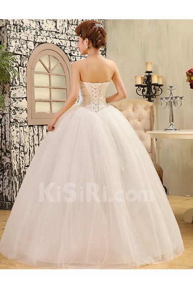 Lace and Tulle Sweetheart Ball Gown Dress with Beading