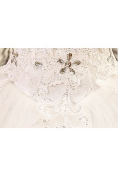 Lace and Tulle Sweetheart Ball Gown Dress with Beading