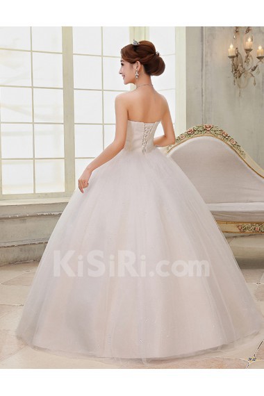 Lace and Tulle Sweetheart Ball Gown Dress with Beading