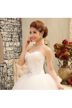 Lace and Tulle Sweetheart Ball Gown Dress with Beading