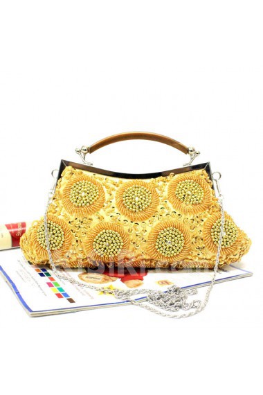 Satin Shiny Bead Handbag