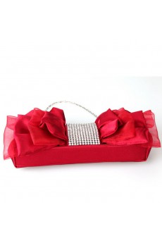 Stain Rhinestone and Bowknot Handbag