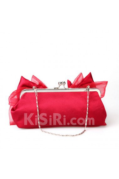 Stain Rhinestone and Bowknot Handbag