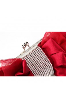 Stain Rhinestone and Bowknot Handbag