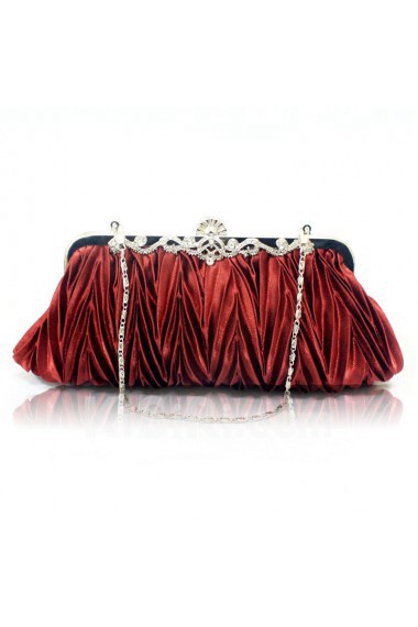 Satin Handbag with Rhinestone