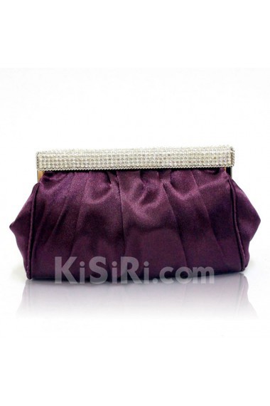 Satin Wedding or Handbag with Rhinestone