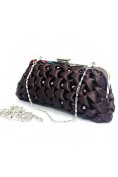 Satin Handbag with Rhinestone