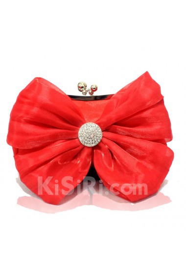 Satin and Chiffon Evening Bowknot Handbag