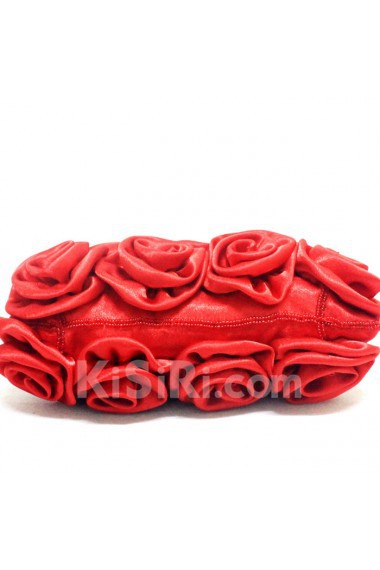 Satin Handmade Rose Handbag