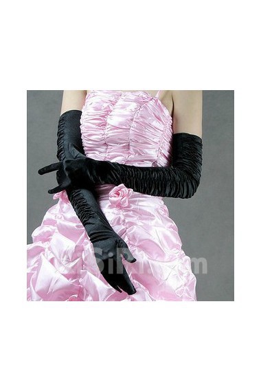 Satin Fingertips Opera Length Wedding Gloves