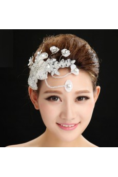 Alloy Lace Wedding Headpiece With Rhinestone