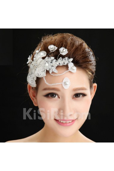 Alloy Lace Wedding Headpiece With Rhinestone