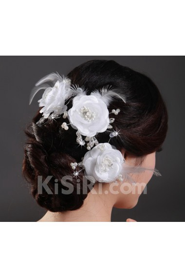 Alloy Lace Wedding Headpiece With Beads