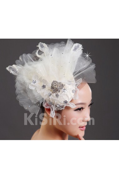 Alloy Lace Wedding Headpiece With Beads