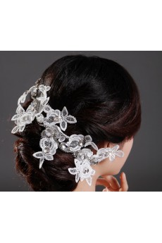 Alloy Lace Wedding Headpiece With Rhinestone