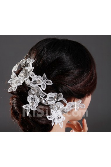 Alloy Lace Wedding Headpiece With Rhinestone