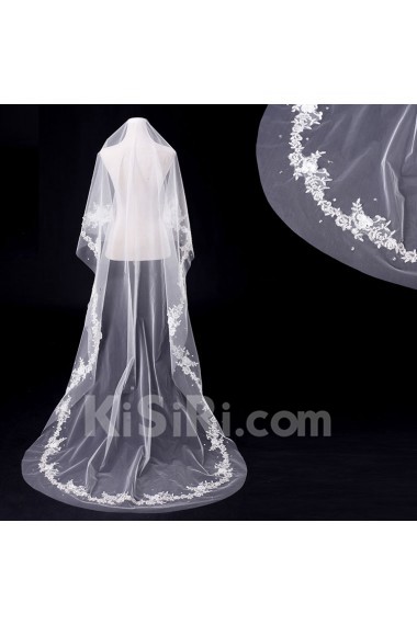 Cathedral Wedding Veil With Rhinestone