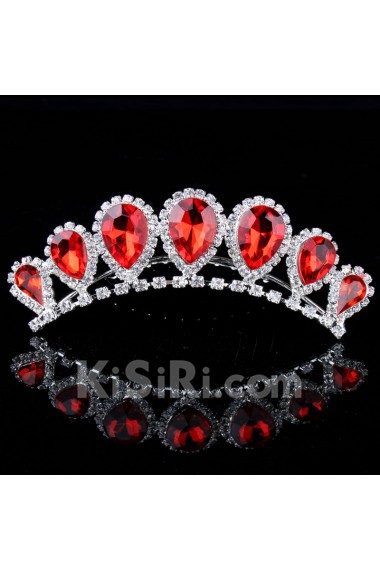 Alloy with Rhinestiones and Zircons Wedding Headpiece