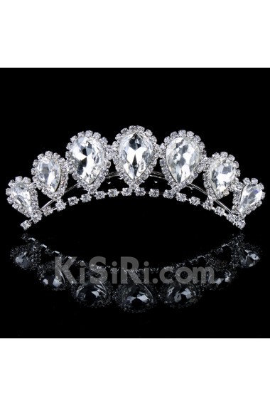 Alloy with Rhinestiones and Zircons Wedding Headpiece