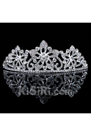 Alloy with Zircons and Rhinestiones Wedding Bridal Tiara