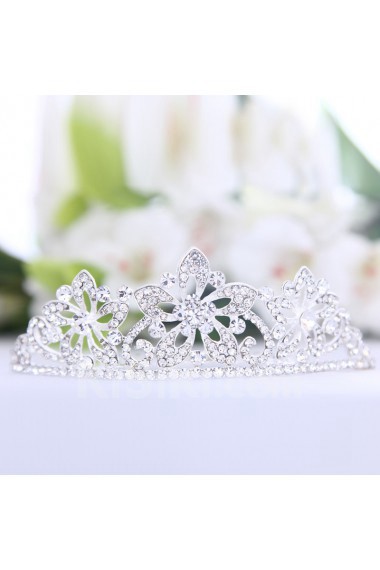 Alloy with Zircons and Rhinestiones Wedding Bridal Tiara