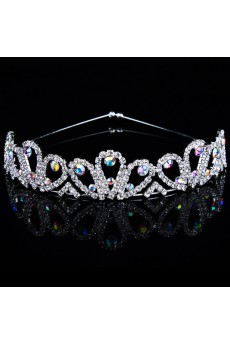 Alloy with Rhinestiones and Zircons Wedding Bridal Tiara