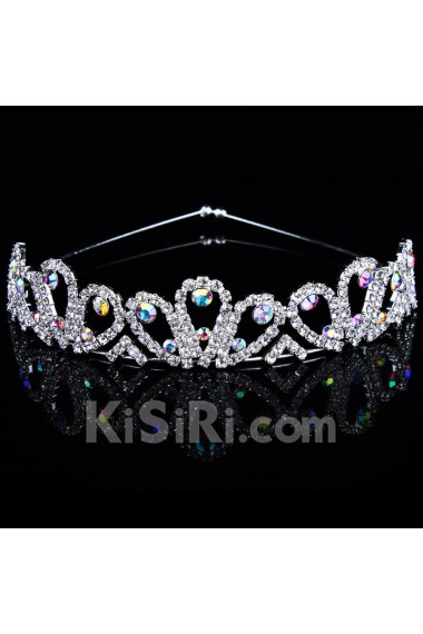 Alloy with Rhinestiones and Zircons Wedding Bridal Tiara