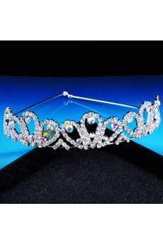 Alloy with Rhinestiones and Zircons Wedding Bridal Tiara