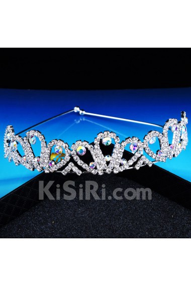 Alloy with Rhinestiones and Zircons Wedding Bridal Tiara