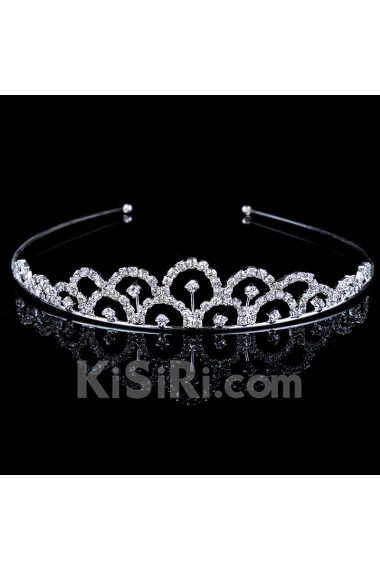 Gorgeous Alloy with Zircons and Rhinestiones Bridal Tiara