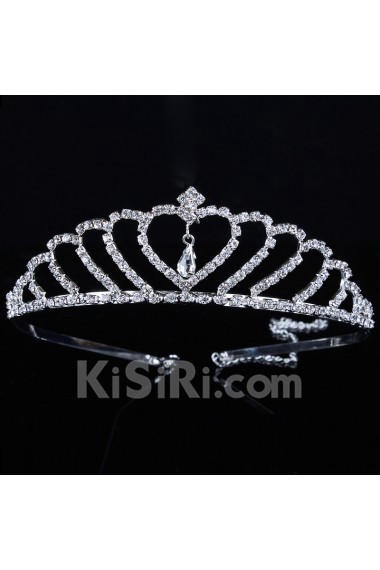 Gorgeous Alloy with Rhinestiones and Zircons Wedding Tiara