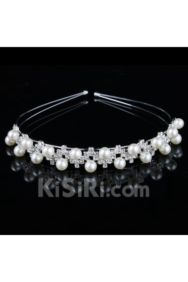 Beauitful Alloy with Pearls and Rhinestone Wedding Headpiece