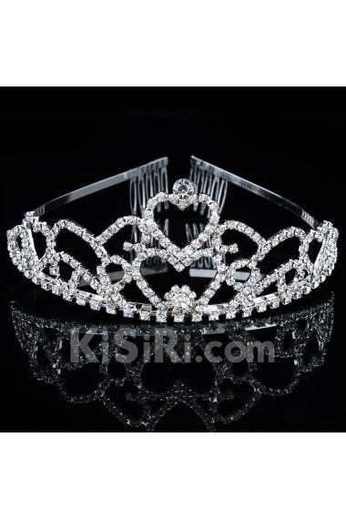 Alloy with Rhinestones and Zircons Wedding Bridal Tiara