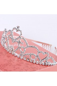 Alloy with Rhinestones and Zircons Wedding Bridal Tiara