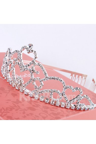 Alloy with Rhinestones and Zircons Wedding Bridal Tiara