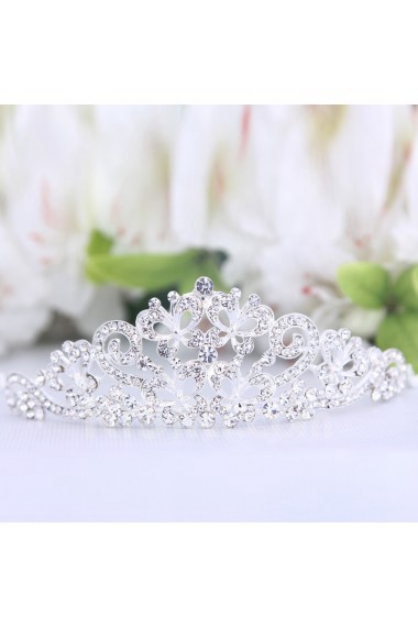 Shining Alloy with Zircons and Rhinestones Butterfly Wedding Tiara