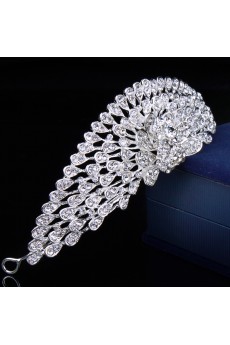 Peafowl Alloy with Rhinestones Wedding Bridal Tiara