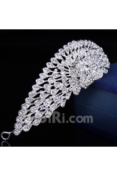 Peafowl Alloy with Rhinestones Wedding Bridal Tiara