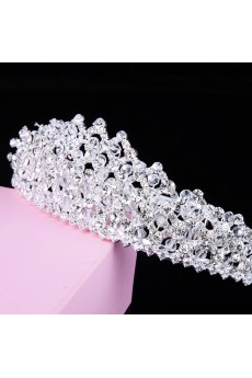 Top Grade Alloy with Rhinestones and Zircons Wedding Tiara