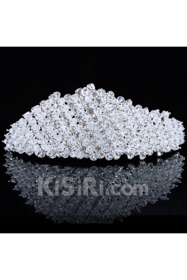 Shining Beauitful Alloy with Zircons and Rhinestones Wedding Tiara