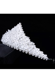 Beauitful Shining Alloy with Zircons and Rhinestones Bridal Tiara