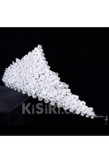 Beauitful Shining Alloy with Zircons and Rhinestones Bridal Tiara