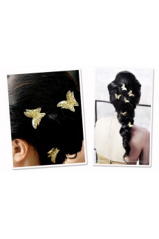 Butterfly Alloy with Rhinestone and Zircon Wedding Headpiece