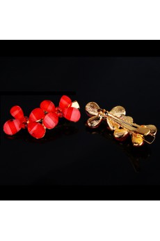 Red Butterfly Alloy Wedding Bridal Headpiece