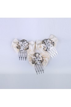 Satin Bowknot and Alloy Wedding Bridal Headpiece