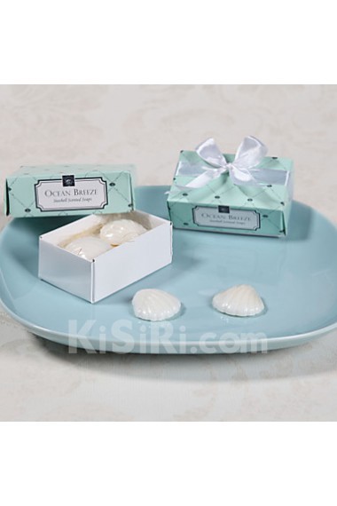 Ocean Breeze Seashell Scented Soap Favor (Set of 2)