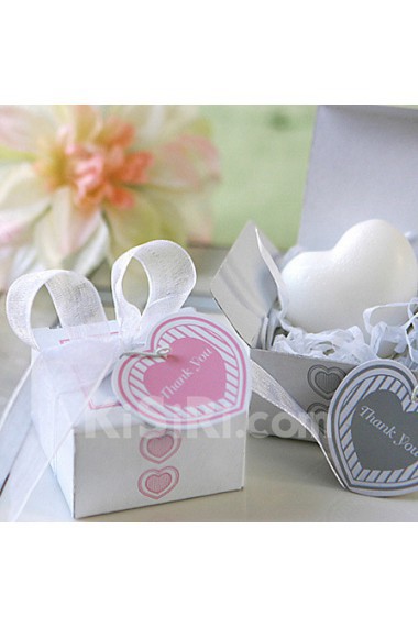 White Heart Soap Wedding Favor