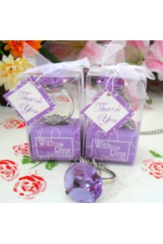 Personalized Diamond Design Keyring Favor (Three Color Avaliable)